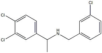 [(3-chlorophenyl)methyl][1-(3,4-dichlorophenyl)ethyl]amine 구조식 이미지