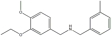 [(3-ethoxy-4-methoxyphenyl)methyl][(3-methylphenyl)methyl]amine Structure