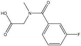 [(3-fluorobenzoyl)(methyl)amino]acetic acid Structure