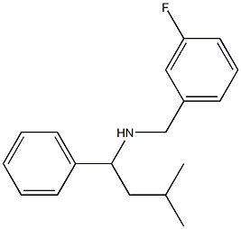 [(3-fluorophenyl)methyl](3-methyl-1-phenylbutyl)amine Structure