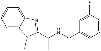 [(3-fluorophenyl)methyl][1-(1-methyl-1H-1,3-benzodiazol-2-yl)ethyl]amine Structure