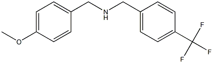 [(4-methoxyphenyl)methyl]({[4-(trifluoromethyl)phenyl]methyl})amine Structure