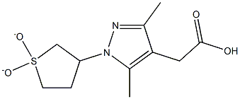 [1-(1,1-dioxidotetrahydrothien-3-yl)-3,5-dimethyl-1H-pyrazol-4-yl]acetic acid 구조식 이미지