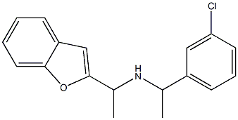 [1-(1-benzofuran-2-yl)ethyl][1-(3-chlorophenyl)ethyl]amine 구조식 이미지