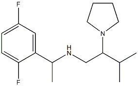 [1-(2,5-difluorophenyl)ethyl][3-methyl-2-(pyrrolidin-1-yl)butyl]amine Structure
