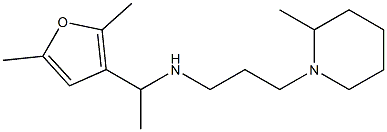 [1-(2,5-dimethylfuran-3-yl)ethyl][3-(2-methylpiperidin-1-yl)propyl]amine Structure