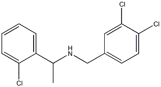 [1-(2-chlorophenyl)ethyl][(3,4-dichlorophenyl)methyl]amine Structure