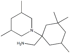 [1-(3,5-dimethylpiperidin-1-yl)-3,3,5-trimethylcyclohexyl]methanamine Structure