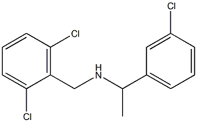 [1-(3-chlorophenyl)ethyl][(2,6-dichlorophenyl)methyl]amine 구조식 이미지