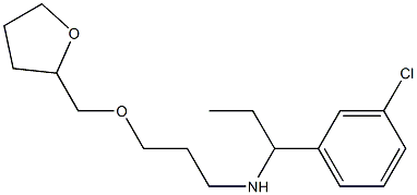 [1-(3-chlorophenyl)propyl][3-(oxolan-2-ylmethoxy)propyl]amine Structure