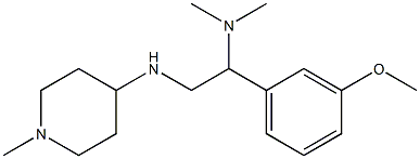 [1-(3-methoxyphenyl)-2-[(1-methylpiperidin-4-yl)amino]ethyl]dimethylamine 구조식 이미지