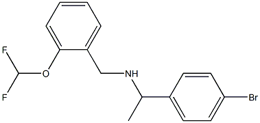 [1-(4-bromophenyl)ethyl]({[2-(difluoromethoxy)phenyl]methyl})amine 구조식 이미지