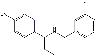 [1-(4-bromophenyl)propyl][(3-fluorophenyl)methyl]amine Structure
