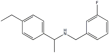 [1-(4-ethylphenyl)ethyl][(3-fluorophenyl)methyl]amine Structure