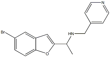 [1-(5-bromo-1-benzofuran-2-yl)ethyl](pyridin-4-ylmethyl)amine 구조식 이미지