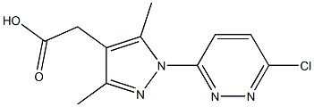 [1-(6-chloropyridazin-3-yl)-3,5-dimethyl-1H-pyrazol-4-yl]acetic acid Structure