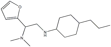 [1-(furan-2-yl)-2-[(4-propylcyclohexyl)amino]ethyl]dimethylamine 구조식 이미지