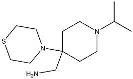 [1-(propan-2-yl)-4-(thiomorpholin-4-yl)piperidin-4-yl]methanamine Structure