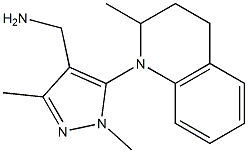 [1,3-dimethyl-5-(2-methyl-1,2,3,4-tetrahydroquinolin-1-yl)-1H-pyrazol-4-yl]methanamine Structure