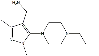 [1,3-dimethyl-5-(4-propylpiperazin-1-yl)-1H-pyrazol-4-yl]methanamine Structure