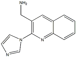 [2-(1H-imidazol-1-yl)quinolin-3-yl]methanamine 구조식 이미지