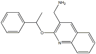 [2-(1-phenylethoxy)quinolin-3-yl]methanamine Structure