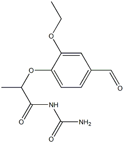 [2-(2-ethoxy-4-formylphenoxy)propanoyl]urea 구조식 이미지