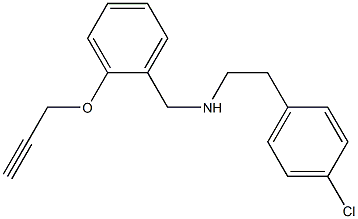 [2-(4-chlorophenyl)ethyl]({[2-(prop-2-yn-1-yloxy)phenyl]methyl})amine 구조식 이미지
