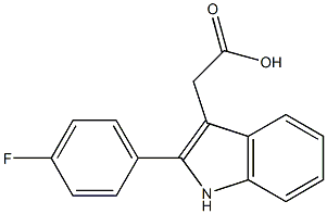 [2-(4-fluorophenyl)-1H-indol-3-yl]acetic acid 구조식 이미지
