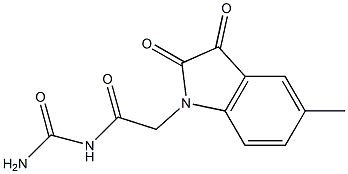 [2-(5-methyl-2,3-dioxo-2,3-dihydro-1H-indol-1-yl)acetyl]urea Structure