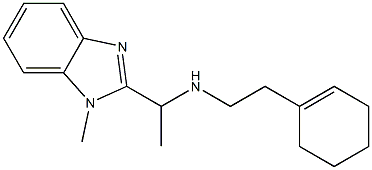 [2-(cyclohex-1-en-1-yl)ethyl][1-(1-methyl-1H-1,3-benzodiazol-2-yl)ethyl]amine 구조식 이미지