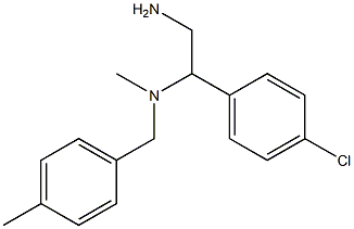 [2-amino-1-(4-chlorophenyl)ethyl](methyl)[(4-methylphenyl)methyl]amine Structure