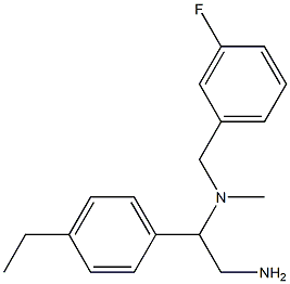 [2-amino-1-(4-ethylphenyl)ethyl][(3-fluorophenyl)methyl]methylamine 구조식 이미지