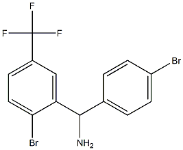 [2-bromo-5-(trifluoromethyl)phenyl](4-bromophenyl)methanamine 구조식 이미지