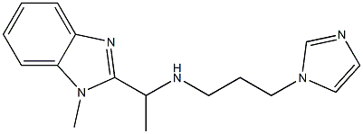 [3-(1H-imidazol-1-yl)propyl][1-(1-methyl-1H-1,3-benzodiazol-2-yl)ethyl]amine 구조식 이미지