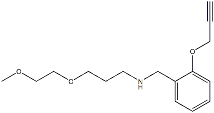 [3-(2-methoxyethoxy)propyl]({[2-(prop-2-yn-1-yloxy)phenyl]methyl})amine 구조식 이미지