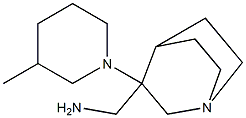 [3-(3-methylpiperidin-1-yl)-1-azabicyclo[2.2.2]octan-3-yl]methanamine Structure