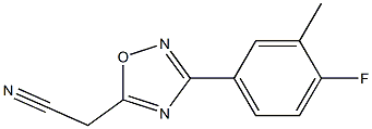 [3-(4-fluoro-3-methylphenyl)-1,2,4-oxadiazol-5-yl]acetonitrile Structure