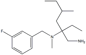 [3-(aminomethyl)-5-methylheptan-3-yl][(3-fluorophenyl)methyl]methylamine Structure