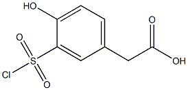 [3-(chlorosulfonyl)-4-hydroxyphenyl]acetic acid 구조식 이미지