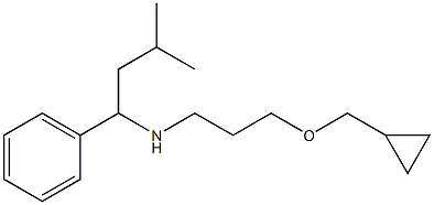 [3-(cyclopropylmethoxy)propyl](3-methyl-1-phenylbutyl)amine Structure