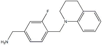 [3-fluoro-4-(1,2,3,4-tetrahydroquinolin-1-ylmethyl)phenyl]methanamine 구조식 이미지