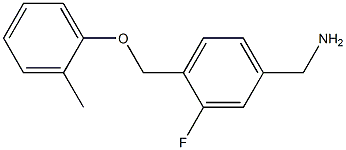 [3-fluoro-4-(2-methylphenoxymethyl)phenyl]methanamine 구조식 이미지