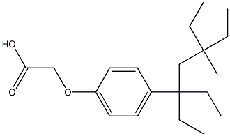 [4-(1,1,3-Triethyl-3-methyl-pentyl)-phenoxy]-acetic acid 구조식 이미지