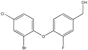 [4-(2-bromo-4-chlorophenoxy)-3-fluorophenyl]methanol 구조식 이미지