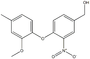 [4-(2-methoxy-4-methylphenoxy)-3-nitrophenyl]methanol Structure