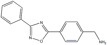 [4-(3-phenyl-1,2,4-oxadiazol-5-yl)phenyl]methanamine 구조식 이미지