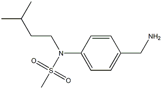 [4-(aminomethyl)phenyl]-N-(3-methylbutyl)methanesulfonamide 구조식 이미지