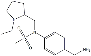 [4-(aminomethyl)phenyl]-N-[(1-ethylpyrrolidin-2-yl)methyl]methanesulfonamide 구조식 이미지