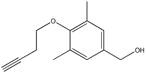 [4-(but-3-yn-1-yloxy)-3,5-dimethylphenyl]methanol 구조식 이미지